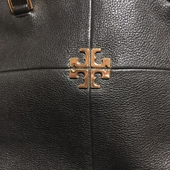 TORI BURCH BLACK & GOLD LEATHER PURSE CROSS BODY STRAP - Picture 15 of 15